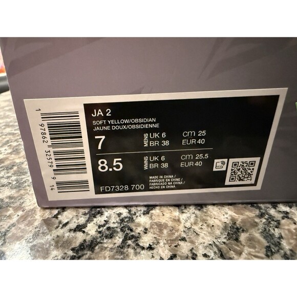 Size 7 Nike JA 2 Out My Body Soft Yellow Obsidian Mens FD7328-700 main image 7